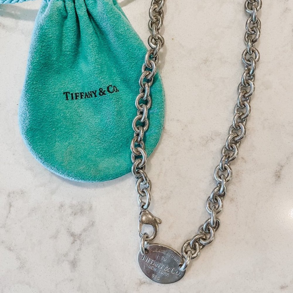Tiffany & Co 》Return to Tiffany 》Oval Tag 》Chain Necklace
